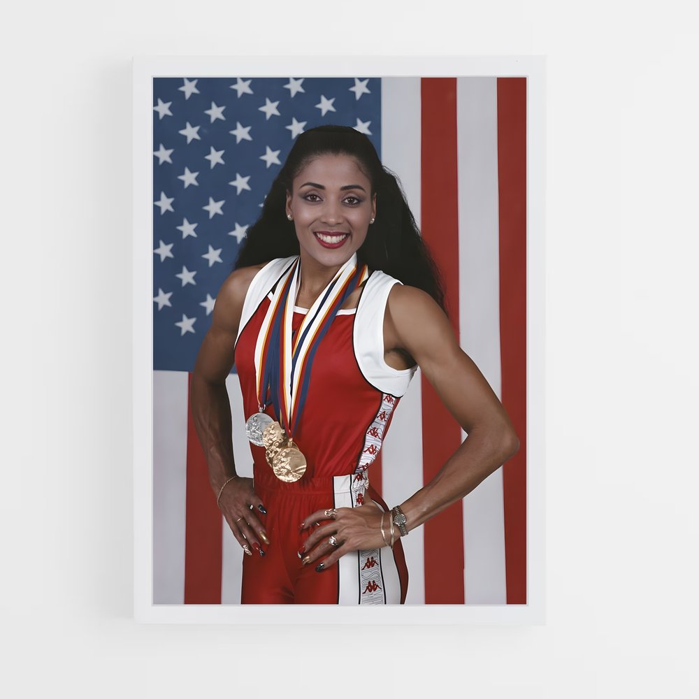 Poster Lightning in Red – affiche Athlétisme (vue 3)